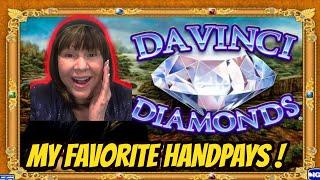 JACKPOT HANDPAYS ON MY FAVORITE DAVINCI DIAMONDS RE-VISITED