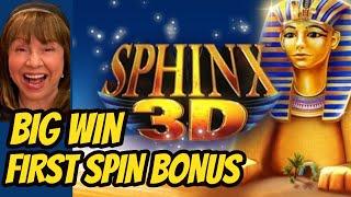 FIRST SPIN BIG WIN BONUS! MAX BET-SPHINX 3D