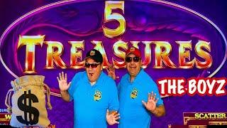 5 TREASURES SLOTDID THAT JUST HAPPEN?? AMAZING LINE HIT!UP TO $8.80 BET! HO-CHUNK GAMING!