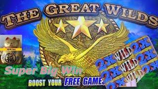 FIRST LOOK ! SUPER BIG WIN ! SUPER POTENTIAL !THE GREAT WILDS Slot (KONAMI) Slot Play $3.00 Bet栗