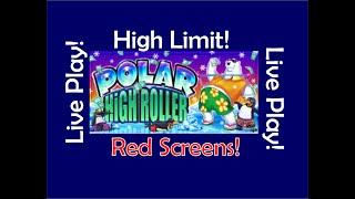 VGT 9 Line Polar High Roller! Nice Win! High Limit Red Screens!