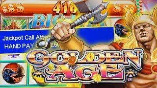 HIGH LIMIT SLOT BONUS  GOLDEN AGE MAX BET  JACKPOT HANDPAY!