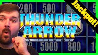 $25 Bet BONUS On THUNDER ARROW Brings A JACKPOT HAND PAY!