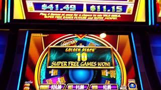 5 Progressives 1 bonus!! BIG WIN Golden Peach Aristocrat Wonder 4 slot machine Free Spin Bonus