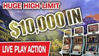 $10,000 High-Limit HUGE Live Stream  Slot Play in Colorado - The Big Jackpot DOMINATES