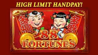 HIGH LIMIT HANDPAY!  88 Fortunes  The Slot Cats