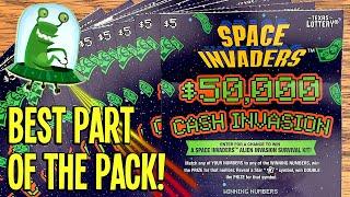 $120/Tickets! Best Part of the PACK!  24X Space Invaders! TX Lottery Scratch Offs