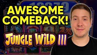 SUPER BIG WIN! Awesome Comeback On An Old Favorite! Jungle Wild 3 Slot Machine!