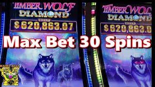 YOU MAKE ME CRY !TIMBER WOLF DIAMOND Slot (Aristocrat) MAX BET 30 SPINSMAX 30 #33 栗スロット