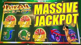 MASSIVE TARZAN JACKPOT!  Insane Slot Bonus Unleashed in Jungle!