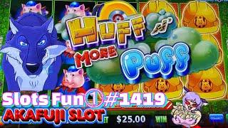 Slots Fun① Huff N' More Puff Slot Bonus Games Yaamava Casino 赤富士スロット スロットファン① 海外スロット