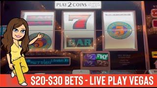 $20-$30 BETS OLD SCHOOL 5 TIMES PAYTOP DOLLAR  and Red Hot 7s Bonus Spins Slot Machine Live Play