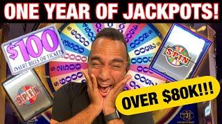 $80,000+ in $100 Wheel of Fortune JACKPOT HANDPAYS!! 2020 = The KING of $100 WHEEL