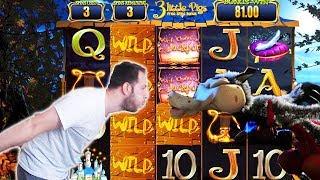 Fruity High Stakes Session!! 3 Little Pigs for the win!!