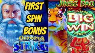 FIRST SPIN BONUS! Olympus Strikes & $7.50 Bet Bonus Jinse Dao!