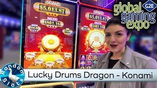 Lucky Drums Dragon Slot Machine by Konami at #G2E2022