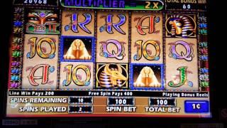 Cleopatra II Slot Machine Bonus - $1.00 Bet - Nice Win