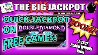 **QUICK JACKPOT WIN** on Double Diamond  Free Games! Bonus Boom on Black Widow