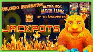 HIGH LIMIT Ultra Hot Mega Link India & Amazon (2) HANDPAY JACKPOTS $60 Bonus Slot Machine