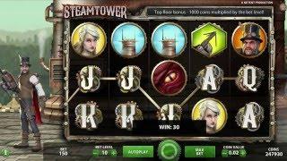 NETENT Steam Tower Slot REVIEW Featuring Big Wins With FREE Coins