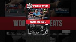 Sickening Bad Beats!  Who Got The Worst Of It? #pokershorts