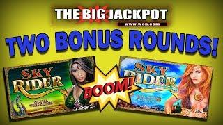 BOOM! 2 QUICK BONUS ROUNDS on SKY RIDER | The Big Jackpot