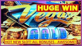 HOT NEW GAME! Huge Win on Vegas Gold Slots - ALL BONUSES, AWESOME!