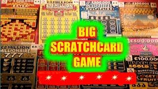 SCRATCHCARDS..BLACK & GOLD..FULL OF £1,000s...100X...SUPER 7s..£500,000 PINK..GREEN DOUBLER