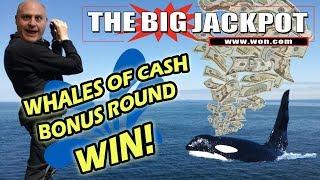 WHALES OF CA$H  BONUS ROUND JACKPOT!  w/ The Big Jackpot | The Big Jackpot