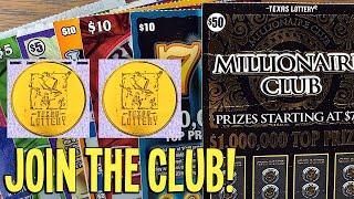 JOIN THE CLUB!  2X $50 Tickets  $190 TEXAS LOTTERY Scratch Offs
