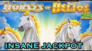 OMG: INSANE JACKPOT HANDPAY ON CASH ACROSS HORSES OF HELIOS! (new slot)