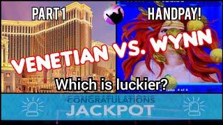 Venetian vs. Wynn - Which is Luckier? Part 1 - Magic Pearl HANDPAY at Venetian!