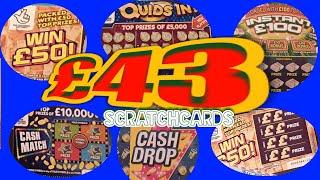 ON EARLY IN CASE YOUR BORED£43.00 Scratchcards includesCASH DROPWIN £50QUIDS ININSTANT £100