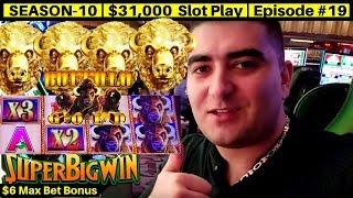 Buffalo Gold Slot Machine Max Bet Bonus & Over 100x Super Big Win | Season 10 | Episode #19