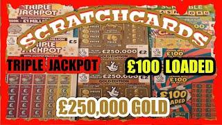 WOW!EXCITING GAMETRIPLE JACKPOTSCRABBLE CASHWORDCASH LINES£250,000 GOLD£100  LOADED