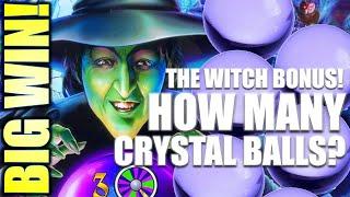 BIG WIN!! THE WITCH BONUS! WICKED WITCH OF THE WEST CRYSTAL BALL Slot Machine (SG)