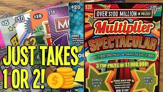 JUST TAKES 1 or 2!  $110/TICKETS! $20 Multiplier Spectacular + $20 Mega 7s  TX Lottery Scratch Off