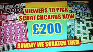 SCRATCHCARDS ..VIEWER PICK.NOW..SUNDAY WE SCRATCH THEM"LIVE"