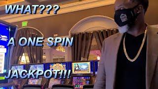 (PART 2)  ONE SPIN JACKPOT!!! I'M BACK!!! BACK IN VEGAS!!!