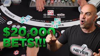 $20,000 Big Bet Blackjack - NeverSplit10s - E234