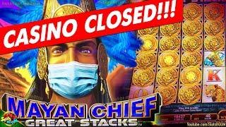 Mayan Chief GREAT STACKS - BIG BONUS!!! Konami Slot - CASINO CLOSED!