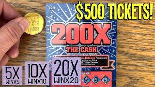 $500 IN TICKETS! BIG WIN  **FULL PACK** 200X The Cash  TEXAS LOTTERY Scratch Off Tickets