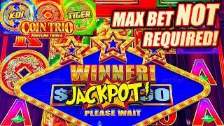 I LANDED 1 COIN AND WON A JACKPOT HANDPAY! COIN TRIO SLOT MACHINE  MAX BET NOT REQUIRED!