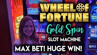 HUGE WIN! Going for GOLD on Wheel of Fortune Gold Spin! Slot Machine!