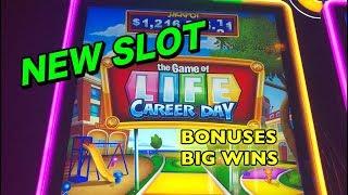 NEW SLOT: Game of Life Career Day, Bonuses and Big Wins