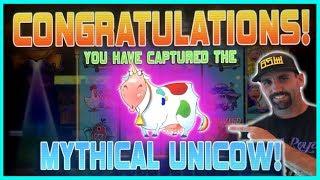 UNICOW HAS BEEN CAPTURED • BY SLOT HUBBY •BUT WHO LANDS THE BIG MONEY??