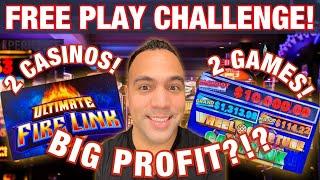 WHEEL OF FORTUNE & ULTIMATE FIRE LINK FREE PLAY CHALLENGE!!