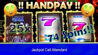 •JACKPOT HANDPAY!!• Wizard of OZ Slot - 74 Dorothy Free Spins Bonus