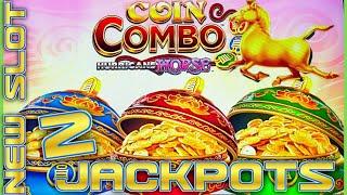 NEW SLOT ️Coin Combo Hurricane Horse (2) Handpay Jackpots ~ $38 Bonus Round Slot Machine Casino