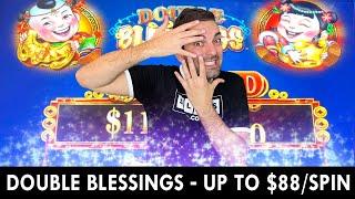 OMG....Spinning $88 on DOUBLE BLESSINGS in High Limit (duh)